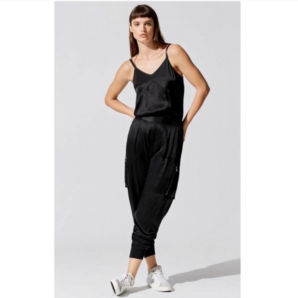 ATM Silk Bodysuit in Black.